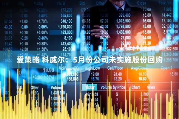爱策略 科威尔：5月份公司未实施股份回购