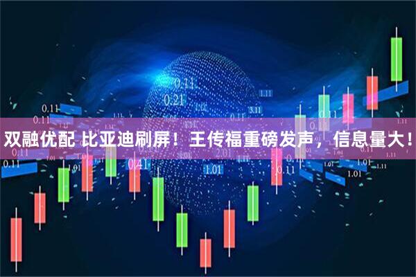 双融优配 比亚迪刷屏！王传福重磅发声，信息量大！
