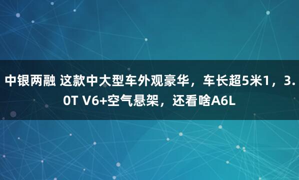 中银两融 这款中大型车外观豪华,车长超5米1,3.0T V6+空气悬架,还看啥A6L