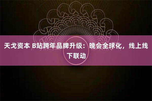 天戈资本 B站跨年品牌升级:晚会全球化,线上线下联动